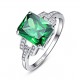 Emerald hõbesõrmus